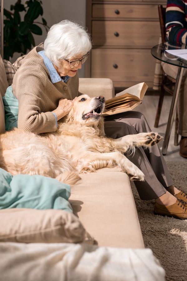 Senior Lady with Dog
